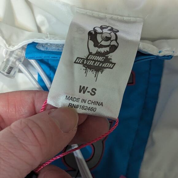 Bang Energy Windbreaker Reflective Rain jacket Hoodie Pullover Womens Small Neon - Picture 5 of 7